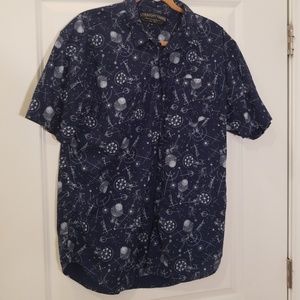 Straigh Faded Short Sleeve Button Up